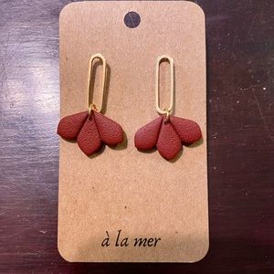 Brand new gold and polymer earrings